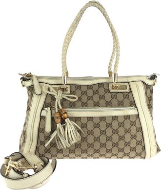 Gucci Beige Gg Canvas Bella 2Way Handbag (Authentic Pre-Loved)