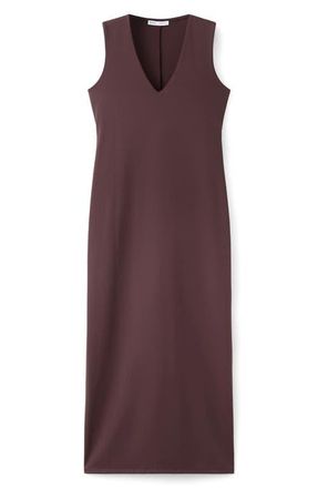 Mango Sleeveless V-Neck Dress in Burgundy at Nordstrom, Size 6