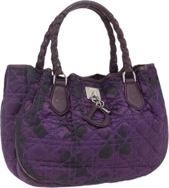 Dior Pre-owned Handbags, female, Purple, Size: ONE SIZE Pre-owned Vintage Nylon Hand Bag