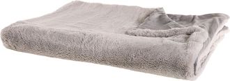 Beliani Beliani - Manta De Tejido De Poli&eacute;ster Gris 150 X 200 Cm Mullido Suave Dormitorio Sala De Estar Moderna Chaab
