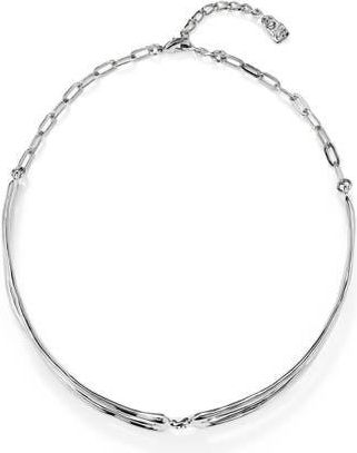 UNOde50 Choker Necklace With White Topaz in Silver at Nordstrom