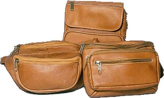 David King & Co. 409T Large Double Pocket Waist Pack- Tan