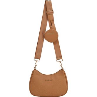 Bebe Sagan Stud Crossbody Bag with Zip Pouch in Camel at Nordstrom Rack