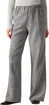 ALIX The Label Sequin Wijde Pijpenbroek - Dames - Wijde Broeken - Grijs - XS - Polyester - Broeken