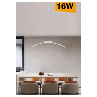 Trade Shop Trade Shop Traesio - Trade Shop - Lampadario Da Soffitto A Sospensione Led 16w Curvato Luce 3000k 6500k 4000k B68-b
