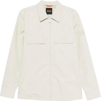 BOSS zip-up shirt jacket - Neutrals