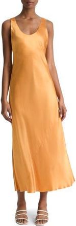 Vince Bias Cut Satin Slipdress in Dark Marigold at Nordstrom Rack, Size Large