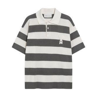 Ami Short Sleeves Polo with Ami de Coeur Patch - male - Ami Paris - Polo Shirts - Multicolor - XS - Tops