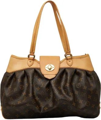 Louis Vuitton Brown Pvc Leather Handbag Tote Bag (Pre-Owned)