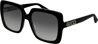 Gucci GG0418S001 Square Full Rim Sunglasses - Black