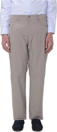 Emporio Armani Nauwsluitende Katoenmix Broek - Heren - Straight fit broeken - Beige - W34 - Katoen - Broeken