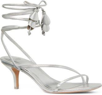 Kate Spade New York ankle wrap sandal in Silver at Nordstrom, Size 5.5