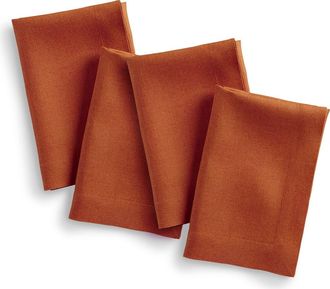 Solino Home Linen Dinner Napkins Set of 4, 20 x 20 Inch for Dining Table, Holiday and Everyday Table Decor - Diana in Cinnamon at Nordstrom, Size