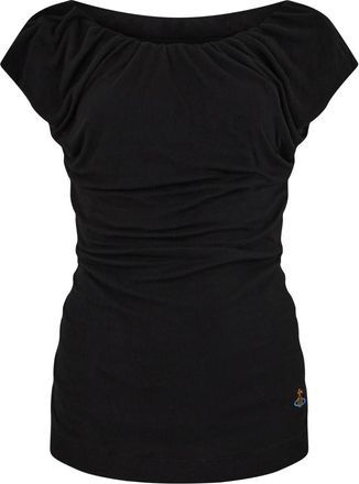 Vivienne Westwood Top met gedetailleerde krullen - Dames - T-shirts - Zwart - L - Leer - Tops