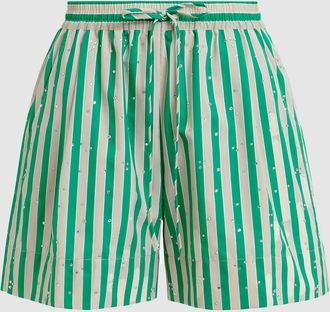 Essentiel Short Jeeuw Vert Blanc