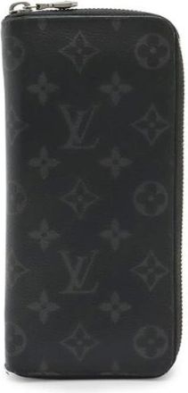 Louis Vuitton Pre-owned Wallets, male, Black, Size: ONE SIZE Pre-owned Zippy Wallet Vertical Monogram Eclipse Long Wallet