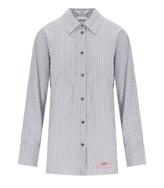 Ganni Soft Chambray Striped Shirt