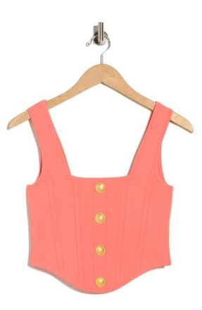 L'agence Saga Square Neck Tank in Coral Rose/Gold at Nordstrom Rack, Size Xx-Small
