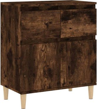 vidaXL Vidaxl - Aparador madera contrachapada color roble ahumado 60x35x70 cm