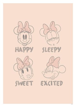 Komar Bild »Minnie Pink Emotions« Disney 1 Stk. tlg. Wandbild zur Dekoration im Kinderzimmer - ohne Rahmen