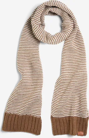 Cole Haan Womens Arrow Striped Scarf - Brown