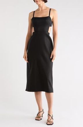 Diane Von F&uuml;rstenberg Zoe Open Back Dress in Black at Nordstrom Rack, Size 14