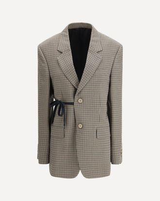 Balenciaga Giacca monopetto con motivo Vichy Woman 38