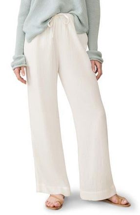 Faherty Dune Organic Cotton Wide Leg Pants in White at Nordstrom Rack, Size Xx-Small