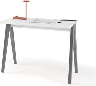 HERDASA Herdasa - Mesa Estudio Mod-629 Acabado Blanco/gris, 47x 107 X 78 Cm (fondo X Ancho X Alto)