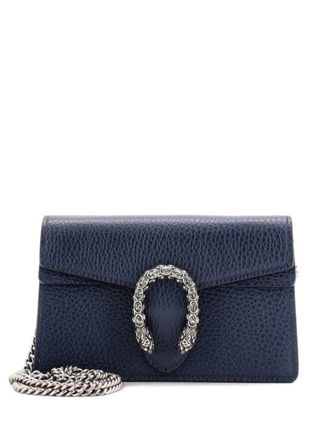 Gucci Dionysus Bag Leather Super Mini clutch bag - women - Calf Leather - One Size - Blue