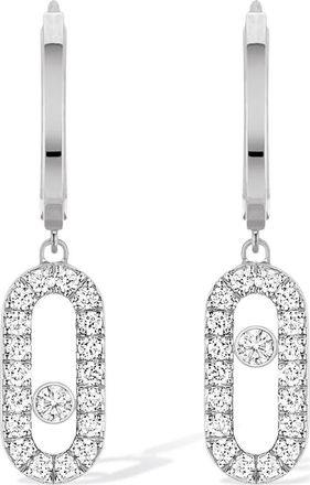 Messika Move Uno Mismatched Pavé Diamond Drop Earrings in White Gold at Nordstrom