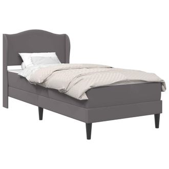 vidaXL Estructura De Cama Gris 100 X 200 Cm Cuero Sint&eacute;tico Vidaxl