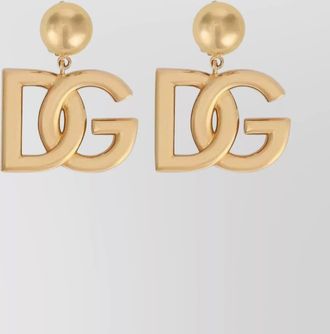Dolce & Gabbana logo-embellished clip-on earrings