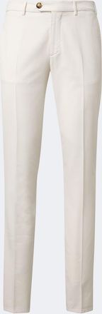 Brunello Cucinelli Pantalones slim de gabardina de algod&oacute;n