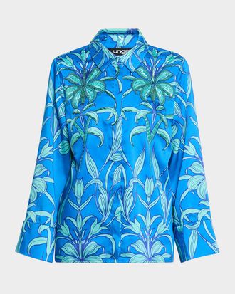 Emanuel Ungaro Floral-Print Button-Down Blouse