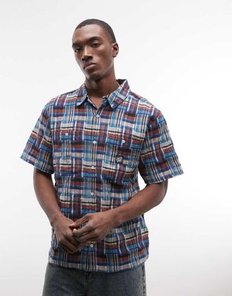 Santa Cruz Milo - Camicia a maniche corte a quadri multicolore