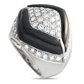 Luxury Bazaar 18K White Gold 0.94ct Diamond Ring MF28-011626