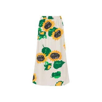 Moschino Printed Cotton Poplin Skirt - female - Moschino - Midi Skirts - Multicolor - 2XS - Skirts