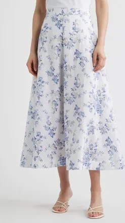 Reformation Peony Floral Skirt in Lana at Nordstrom, Size 12