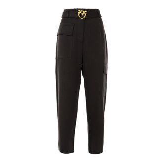 Pinko Pinko, Dames, Broeken, Zwart, Maat: 2XS Viscose