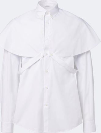 Dries Van Noten Caped cotton poplin shirt