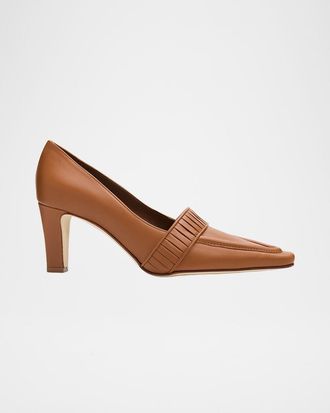 Manolo Blahnik 85mm Mindita Leather Pumps