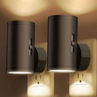 OEM Veilleuse Led - Detector De Luminosidad - Regulacion De Brillo 0 A 100 Lm - 3 Tonos Blancos - Para Dormitorio Ba&ntilde;o Pasillo - 2 Unidades
