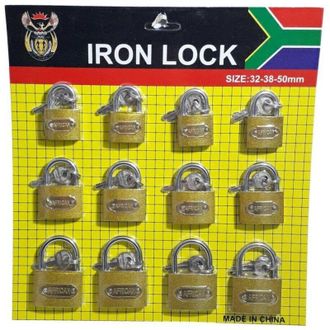 Trade Shop Trade Shop - Set 12 Lucchetti Ad Arco 32mm 38mm 50mm Con 3 Chiavi Per Armadietto Valigia