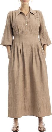 Max Studio Front Pleat Midi Dress
