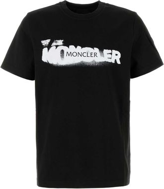 Moncler Black Cotton T-shirt
