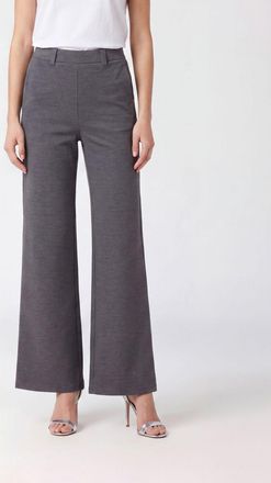 Liu Jo Pantaloni straight a vita alta in jersey stretch con logo di strass