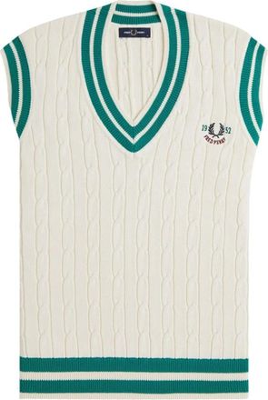 Fred Perry Mujer, Jerseys, Blanco, Talla: L