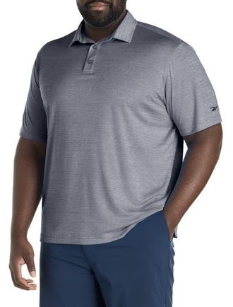 Reebok Big & Tall Performance Heather Polo Shirt in Grey Heather at Nordstrom, Size Xx-Large