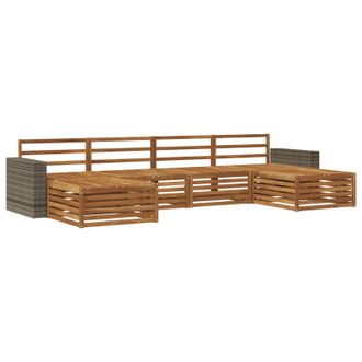 vidaXL Juegos De Sof&aacute;s 6 Pcs Madera De Acacia S&oacute;lida Vidaxl